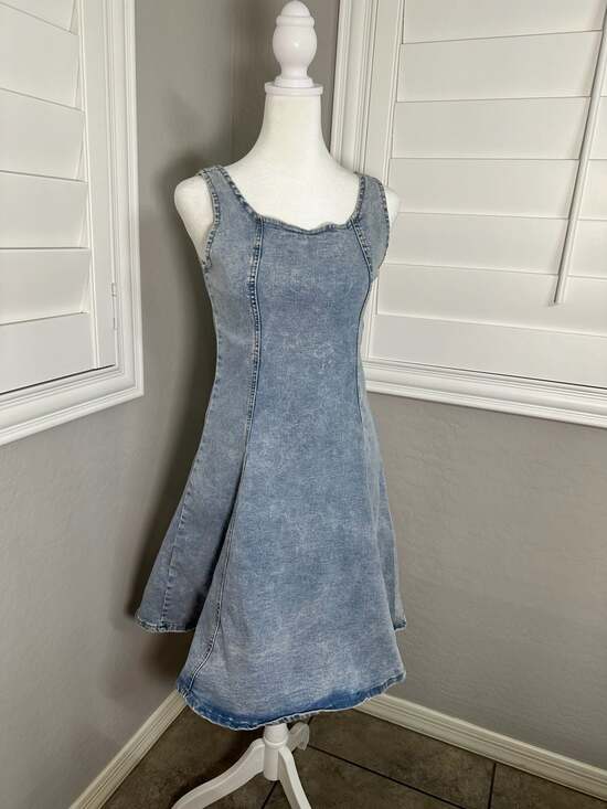 Shein Dresses & Skirts - Shein Teen Light Wash Denim Mini Dress